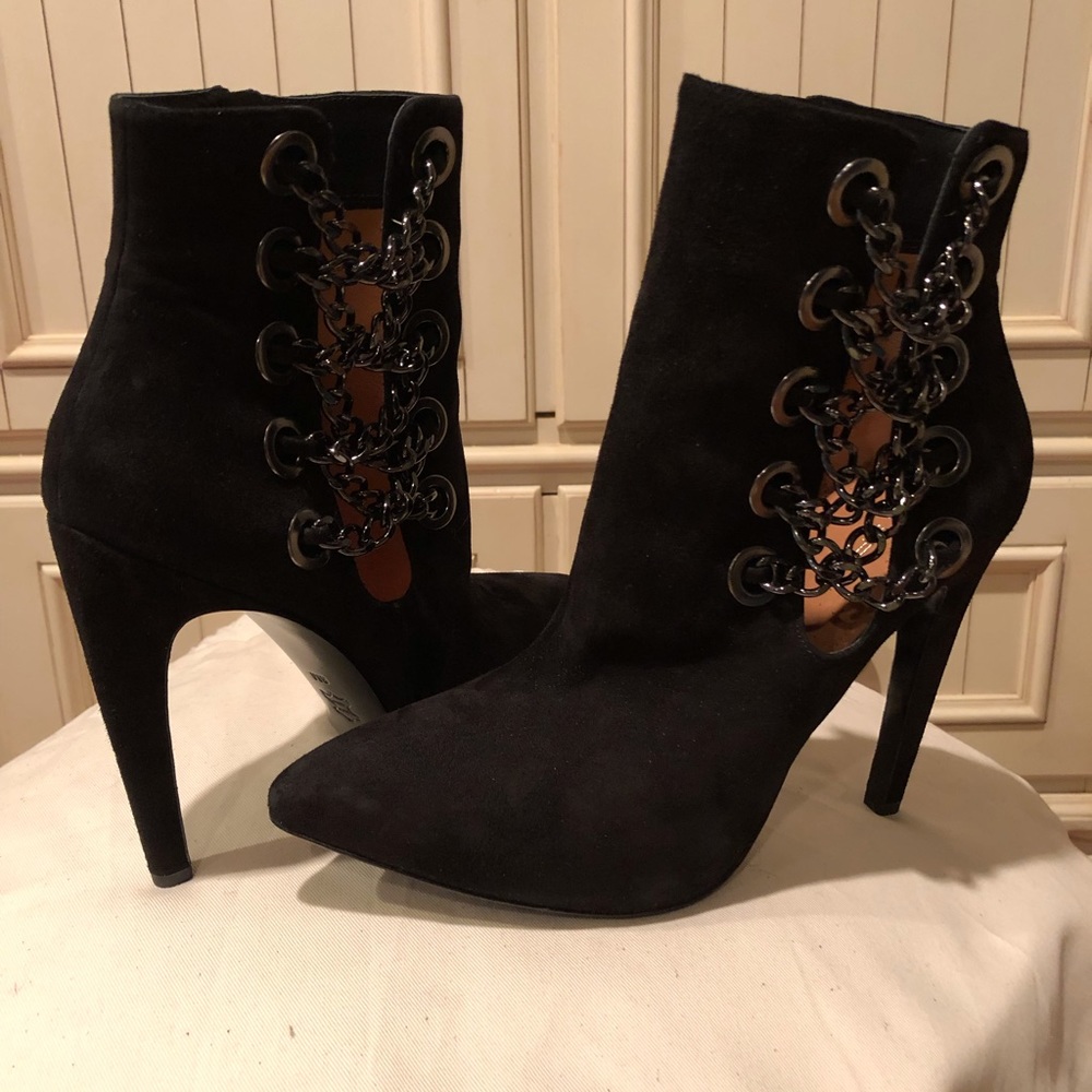 Black suede never worn via spiga bootie!